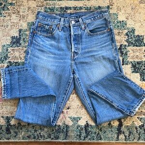 LEVIS 501 W25 L28 skinny fit high rise jeans